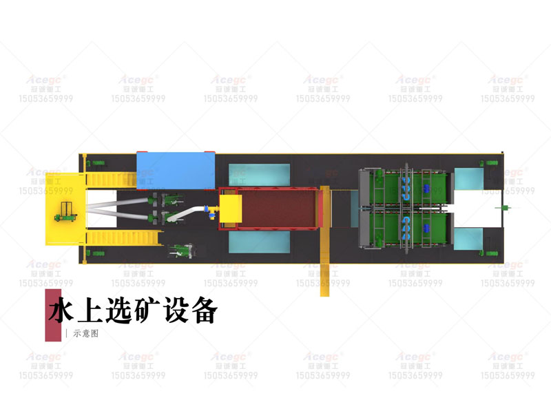 河流沙金选矿船